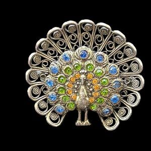 Vintage Peacock Brooch‎